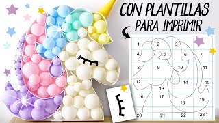 Unicornio decorado con globos