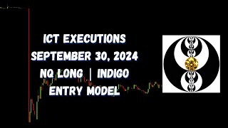 ICT Executions September 30, 2024 NQ Long | Indigo Entry Model