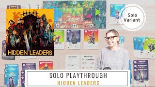 Hidden Leaders SOLO Fan Made Variant | Playthrough | Table Top Board Game | Solo Board Game