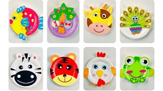 Corper Toys - HereFashion Paper plate craft kit | DIY Paper plate craft kit for Toddlers 🐠🐮🦚🐅🦓