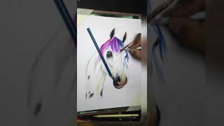 Dibujando ✍️ un unicornio con lápices de colores /Drawing ✍️ a unicorn with colored pencils