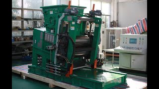 Double screw rubber extruder, dump sheeter