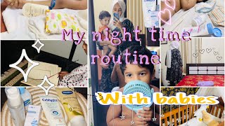 ഞങ്ങളെ Night time routine 🌃🌟|Baby skincare |Cleaning | Malayalam|