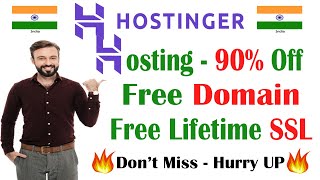 Hostinger Discount/Promo/Coupon Code India 2022. Up to 90% Off on Web Hosting & Free Domain & SSL