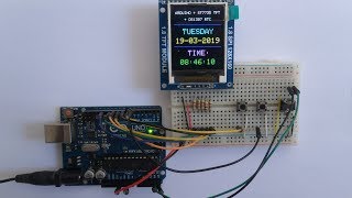 Arduino real time clock with DS1307 and ST7735 TFT