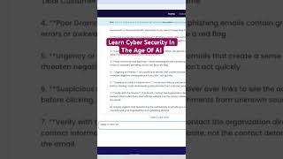 Learn Cyber Security In The Age Of AI #python #cybersecurity #ai #networking