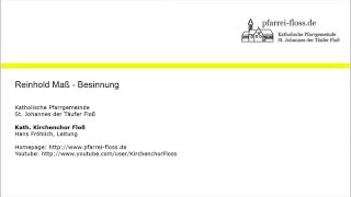 Reinhold Maß - Besinnung