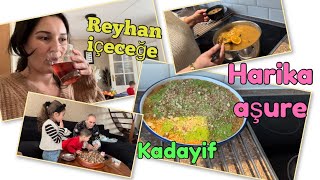 ANNEMIN AŞURESI VE REYHAN İÇECEĞE TAVSİYE EDERİM🥰😍 BABAM PAZARDAN BALİK ALDI👍