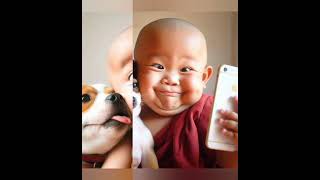 little monk #cute 😝😝😋😋🤪🤪 monk#funnyvideo #ytshorts #statusvideo