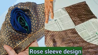 Sleeves design cutting and stitching || Rose   sleeve design