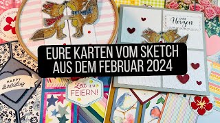 Werde kreativ im März! Eure Sketchbeiträge aus dem  Februar und der neue Vorschlag für März/April 24