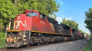 CN 8935 SD70M-2 w/ Great K5LLA Leads CN M335 in Newbern, TN