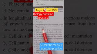 Neet || Biology question practice #neet #ncert #biology #motivation #shorts.