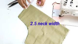 New /Simple blouse design cutting stitching back neck  /blouse design