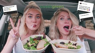 SWEETGREEN MUKBANG & answering assumptions about us! *ft. my sister*