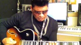 All George Benson's SWEEP DOWN TRIADS over C minor or E fla