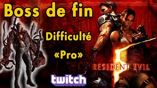 Tuer le Boss de fin de Resident Evil 5 en mode professionnel sans les munitions infinies.