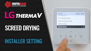 Screed drying | LG Therma V heat pump | Installer setting  | 18/34