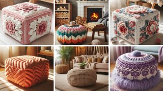 Wonderful pouf for crochet room#crochet#puffe#knit