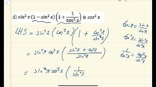 AS Level Maths Trig identities questions