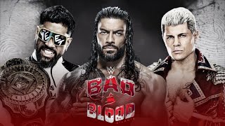 WWE Bad blood 2024 matchcard predictions