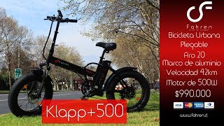 BICICLETA ELÉCTRICA URBANA KLAPP 500