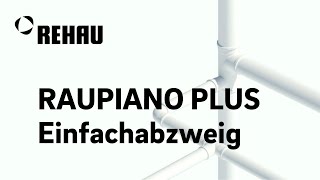 RAUPIANO PLUS:Einfachabzweig Familie mit geneigten Rohren