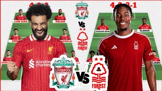 🚨 Liverpool Vs Nottingham Forest Head to Head line up ( 4-3-3 vs 4-2-3-1) | EPL 2024/2025