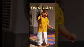 Radhey radhey #littleboy #jayshreekrishna