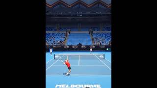 Roger Federer and David Goffin practice at Australian Open 2020  #RogerFederer #Tennis