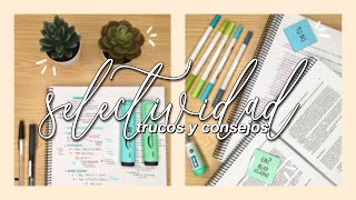 SELECTIVIDAD⎢TRUCOS Y CONSEJOS: Apuntes, Plan de Estudio, Estrés