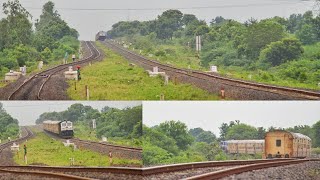 ढलान से नीचे उतरती हुई ट्रेन | Amravati Tirupati Exp | Steep Gradient | Pure Diesel Rail Route