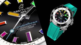 Breitling Superocean Automatic 42 Rainbow dial