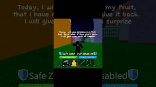 Giving random person to hold my fruit in Blox Fruits (Part-1) #roblox #bloxfruts #views #viralshort