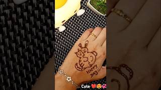 Cute henna💞🤩 #short #trending #art #mehndi #henna #mehandi #viralvideo #shortsfeed #cat #rabbit #new