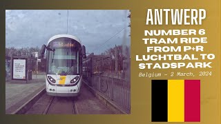 Antwerp: A Ride on the 1 Tram from Luchtbal to Stadspark, Belgium - 2 March, 2024