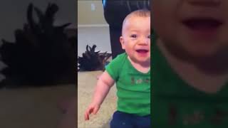 CUTE BABY FALLS AND STILL LAUGHS!!! #240 #shorts