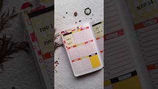 November Weekly Spread 🧡💛❤। #weeklyspread #journaling #journal #shorts