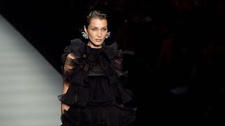 Bella Hadid and models on the runway for the Alberta Ferretti Fashion Show