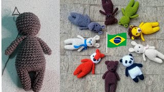 Corpo base amigurumi sem costura - Artesã Natielle