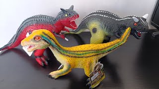 3 Plastic Dinosaur Figures With Sounds | Unboxing & Review