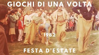 Giochi senza frontiere feste di una volta corsa nei sacchi gara sagra paesana 1982