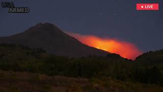 Mount Etna on the Italian island of Sicily erupts at dawn