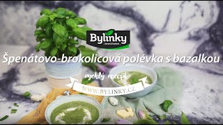 Špenátovo-brokolicová polévka s bazalkou