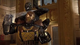 Marvel’s Spiderman Remastered PS5 Gameplay -Spiderman vs Shocker at the Bank- Black and Gold Suit