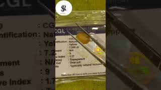 Bangkacha Yellow Sapphire 7.25 carat single piece#shots #viral #ytshorts#youtube#subscribe#please#