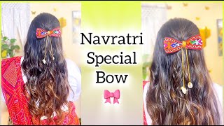 DIY Navratri Special Bow 🎀 || Navratri Jwellery || Tutorial || @Crafterashu