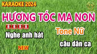 Karaoke Hương Tóc Mạ Non Tone Nữ Nhạc Sống | Sinh Nguyễn Karaoke