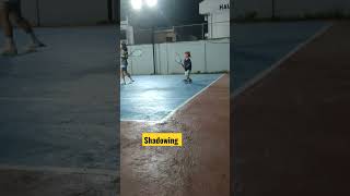 Shadowing in tennis. #tennis #tennistraining #shortsvideo #fyp