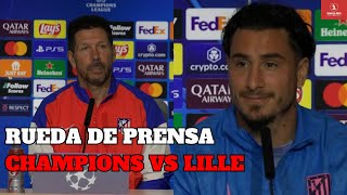 Rueda de Prensa Champions VS Lille | Simeone y Giménez | UniversoAtleti